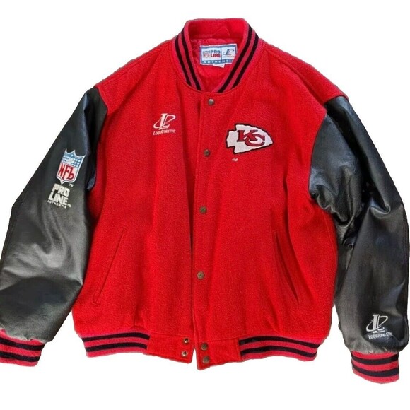 Rare Vintage 90’s Pro Line Logo Athletic Kansas City Chiefs Varsity Jacket - Picture 1 of 9